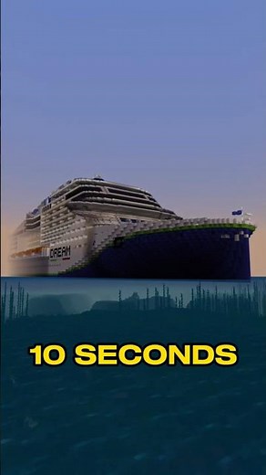 Build A Minecraft Cruise Ship In 10 SECONDS!!! (Ironic) #shorts #minecraft #ship #cruise #relatable