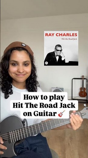 How To Play Hit The Road Jack - Ray Charles On Guitar (EASY TUTORIAL) 🎸 #shorts