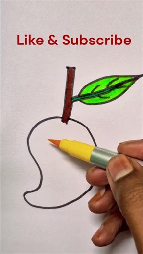 How to draw Mango easily #drawing #art #easydrawing #Mango #howto #simpledrawing #fruit