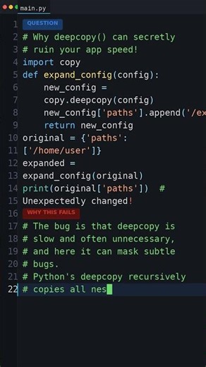 Your Python Is Too Slow: Why deepcopy() can secretly ruin your app speed!
