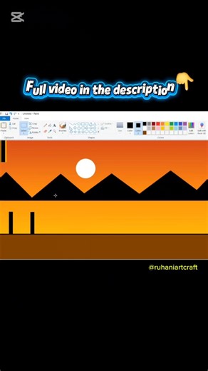 scenery drawing on computer | mspaint drawing #art #mspaint #shorts