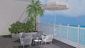 Adjustable Patio Umbrella Holder - Outdoor Stand Metal Clamp and Umbrella Base for Fixed Deck Railing and Poles (White)