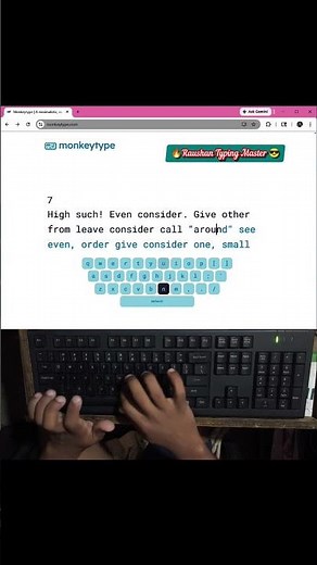 Watch Me Type at 99 WPM 🚀 Pro Level Speed | Fast Typing on Keyboard #raushantypingmaster