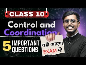 5 most important questions 😱 class 10 chapter 6 control and coordination 🤯
