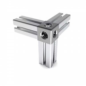 [Hot Item] Heavy-Duty Aluminum Extrusion Corner Connector for 2-Way and 3-Way Right Angle Connection in Equipment Frames, Display Racks, and Automation Systems