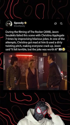 During the filming of The Rocker (2008), Christina Applegate couldn't hold