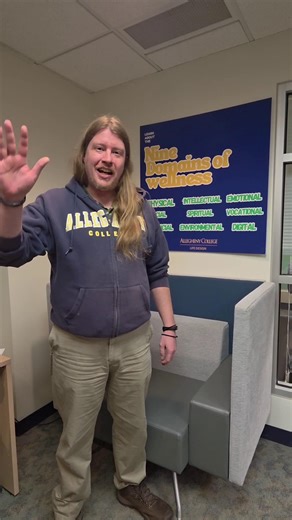 🧠 During National Mental Wellness Awareness Month, we're sharing health and well-being tips with our wellness case manager, Josh Guthrie '09! ✅ Reach out to wellness@allegheny.edu ✅ Find resources by visiting https://go.allegheny.edu/health-and-wellbeing ✅ Attend a Sustained Dialogues pop-up event on January 21 at noon in Campus Center 206 #AlleghenyCollege #MentalHealthResources #MentalWellness #WellnessResources | Allegheny College