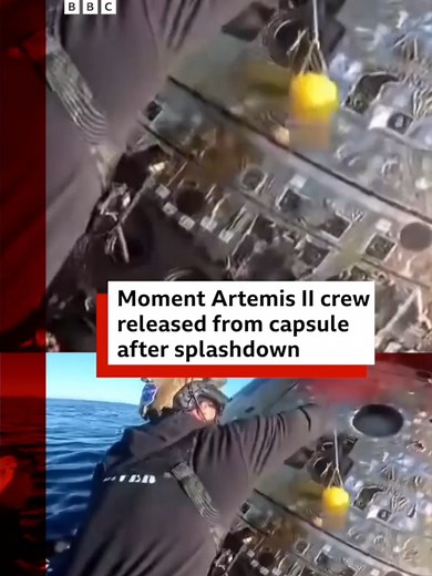 "Welcome home." #ArtemisII #Nasa #Orion #Space #BBCNews | orion
