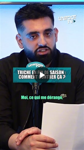 Triche en fin de saison : comment contrer ça ?  Shamsh parle cash sur le plateau de Unifoot TV : "Vous n'avez pas de valeurs, les mecs."  Réponse du plateau : 98% des fins de saison se passent comme… | UNIFOOT TV