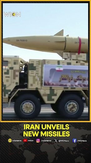 Iran parades 23 ballistic missiles, unveils new drones at military parade | WION Shorts