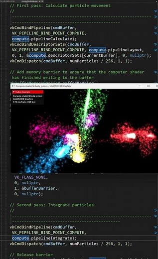 GPU Programming | Calculate vs. Integrate Compute Shaders | computenbody.cpp | Vulkan API