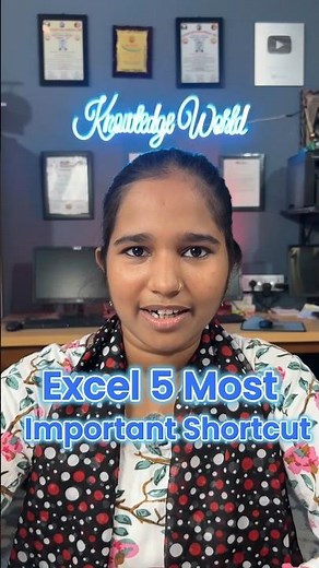 😎Excel 5 Most Important Shortcut 🔥Advance Excel Tricks #shorts #excel #exceltricks #computer