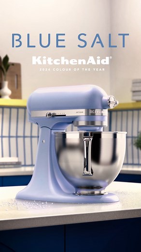 4.8K views · 14 reactions | Add a pinch of Blue Salt to your countertop. A living colour bound to break the monotony in the kitchen with its reddish-pearl finish that softly shifts hues depending on the lighting. | KitchenAid Canada | Facebook