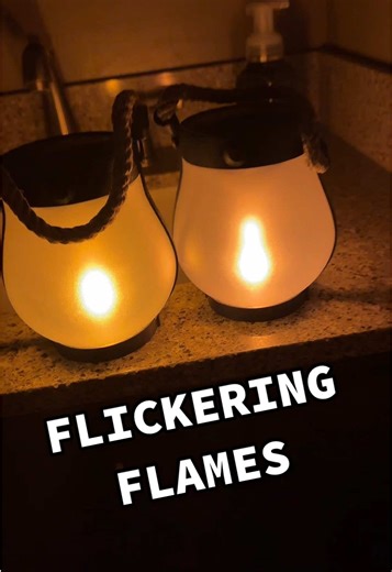 Is flickering flame lanterns add so much ambience to your outdoor or indoor space. They have a large solar panel on the top that’s going to charge them and they’ll stay at the entire night or you can bring them inside and charge them with a charging cable that they come with. #Lanterns #LanternLights #FlickeringFlame #OutdoorLighting #springhaul
