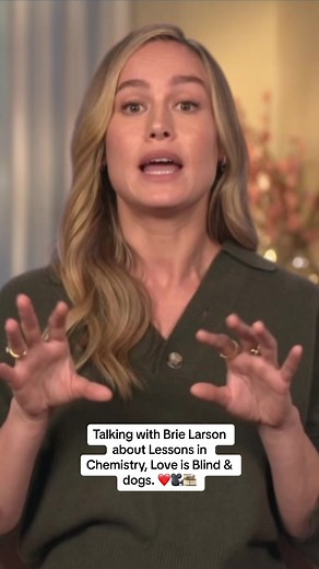 From my Brie Larson interview for LESSONS IN CHEMISTRY. #brielarson #lessonsinchemistry #dogs #movies #television #captainmarvel #themarvels #loveisblind