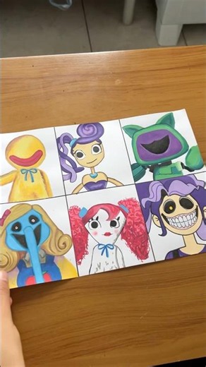 Part 7 | Matching characters from Poppy Playtime #drawing #painting #poppyplaytime