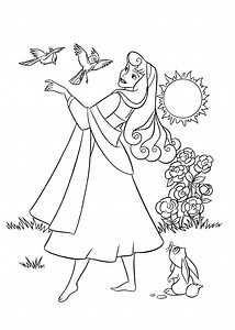 Sleeping Beauty coloring page for kids