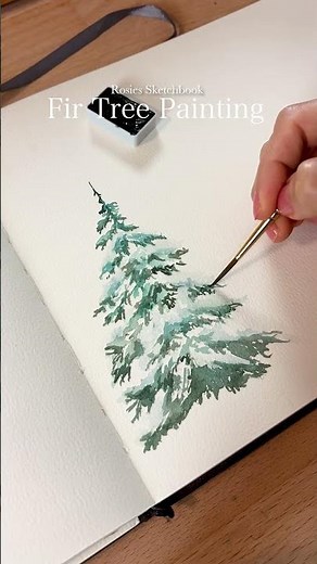 Watercolor winter tree tutorial #watercolorpainting #paintingtechniques #arttutorial
