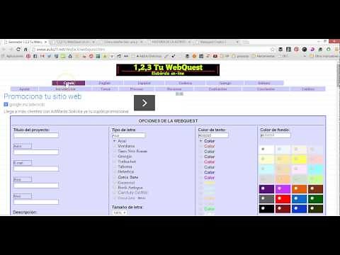 Tutorial de 1, 2, 3, Tu Webquest