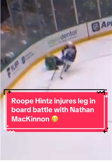Roope Hintz Injured in Board Battle Against Nathan MacKinnon