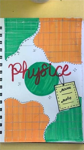 Physics Front Page Design ⚛️ Easy & Creative Cover Idea #shorts #calligraphy #rizzucalligraphy