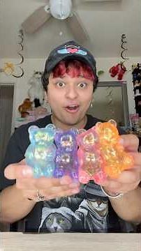 Glitter Gummy Bear Squishies! 🧸🌈 #squishy #glitter