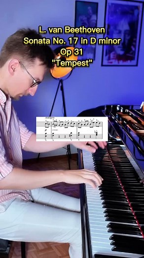 1.9K views · 789 reactions | L. van Beethoven - Sonata No. 17 in D minor, Op. 31 "Tempest" #beethoven #sonatatempest #tempestsonata | Jan Simandl - Piano School in Zürich | Facebook
