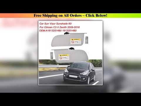 A1613251480 1613251480 Sun Visor Sunshade Kit Left and Right For Citroen C3 II Zenith 2009-2016