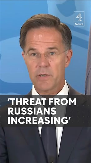 Nato Secretary General Mark Rutte says all of Europe is 'on the eastern flank' as he warns of increasing risk from Russia. Rutte, speaking during a visit to Luxembourg, says Russian missile technology means the difference between a strike close to the Ukrainian frontline and a city such as Madrid is only 'five to ten minutes'. #Nato #Russia #Ukraine #Europe #Channel4News | Channel 4 News