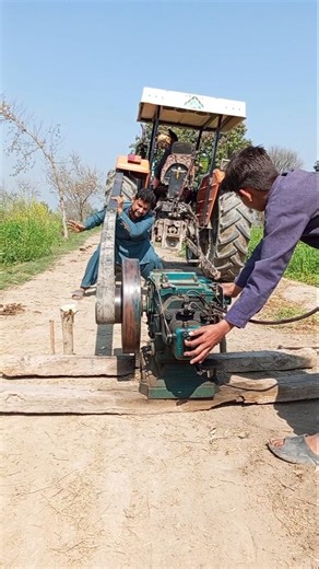 Tractor tire help with diesel engine start new experiment 💪#viral #shorts