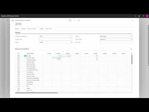 Demand Forecasting for MRP Planning - Microsoft Dynamics 365 Business Central