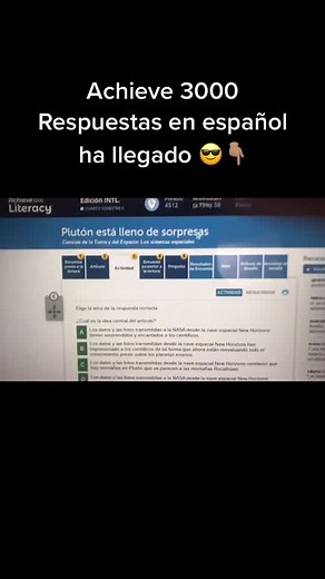 El video completo está en mi canal de YouTube #achieve3000 #fyp #estudiantes #viral #respuestasachieve