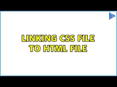 Linking css file to html file