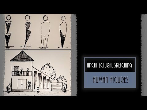 How to draw abstract human figures for Architectural drawings - Architectural Sketching