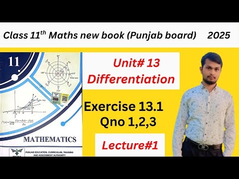 class 11th math ex 13.1 |1st Year Math Exercise 13.1 Qno1,2,3 | Chapter 13 Differentiation