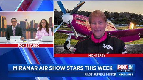 Aerobatic pilot Vicky Benzing speaks with FOX 5 ahead of Miramar Airshow