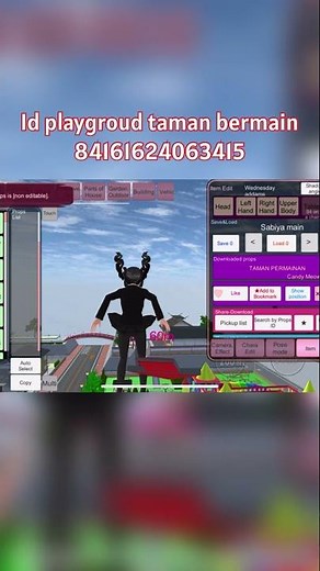 ID props Sakura School Simulator playground taman bermain