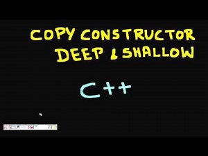 Programming Interview: Copy Constructors (Deep and Shallow Copy) C++