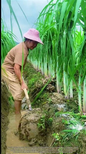 Dredging Irrigation Channels: How Soil Hilling with Nutrient-Rich Mud Boosts Water Bamboo Growth