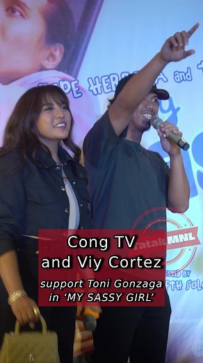 Cong TV and Viy Cortez support Toni Gonzaga’s newest movie ‘MY SASSY GIRL’ now showing in cinemas nationwide! Also starring Pepe Herrera and directed by Fifth Solomon. From VIVA Films and TinCan. #MySassyGirl #ToniGonzaga #CongTV #ViyCortez #MySassyGirlPH @thecongtv @viy.cortez @tincan_films @vivafilmsofficial @celestinegonzaga_