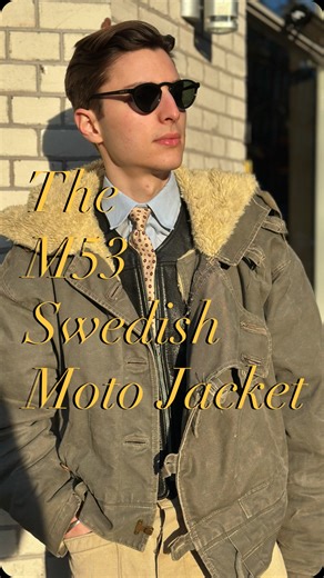 Alessandro Schaffner on Instagram: "Let’s dive into the history of my new favorite jacket for winter time! The Swedish m53 motorcycle jacket! Thank you to @lullijoakim who mentioned some of this information on his account and who’s mention of the Swedish Museum Database lead me to find many of the photos I included in this video! 📹 @miles.limited #menswear #motorcyclejacket #vintage #fashionhistory #archivefashion"