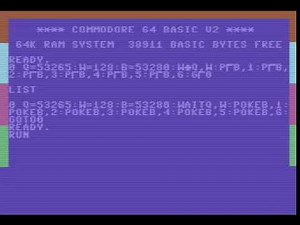 Commodore 64 Basic one-liner multiple border colors