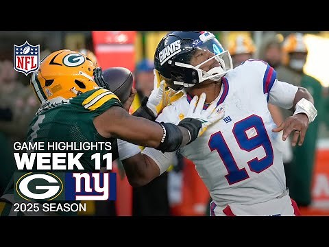 Green Bay Packers vs. New York Giants Game Highlights | NFL 2025 Season Week 11