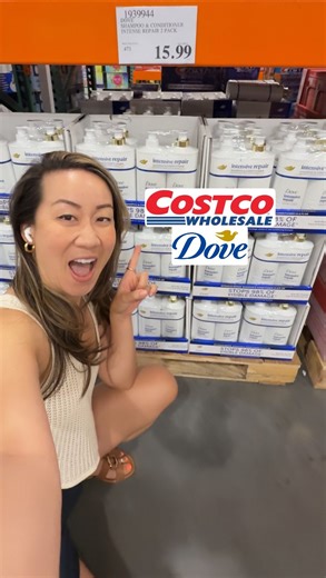 ✨My childhood favorite shampoo and conditioner is now at Costco!✨ Smells delicious and leaves my hair feeling so soft.. it’s the Dove Intensive Repair Shampoo and Conditioner—in a JUMBO twin pack🧴 Grab yours in-store at Costco or click the link in my bio (available online at a higher price) to grab yours today! 🛒💛 @dove #dovepartner #doveintensiverepair #costco #costcoclaudia #haircare | Costco Claudia