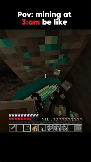 POV: Mining at 3AM in Minecraft Be Like ⛏️ | Funny Relatable Short