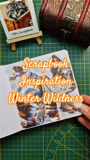 Scrapbook Inspiration page theme Winter Wildness #scrapbooking #scrapbookinspiration #journaling