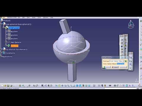 SPHERICAL JOINT RIGID JOINT DMU KINEMATICS/DIGITAL MOCKUP CATIA V5