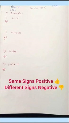 Positive & Negative Numbers Tricks 😍| Integers ICSE #maths