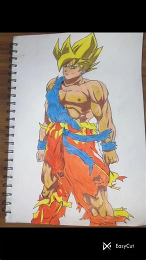 Goku Super Saiyan drawing colouring #dragonballsuper