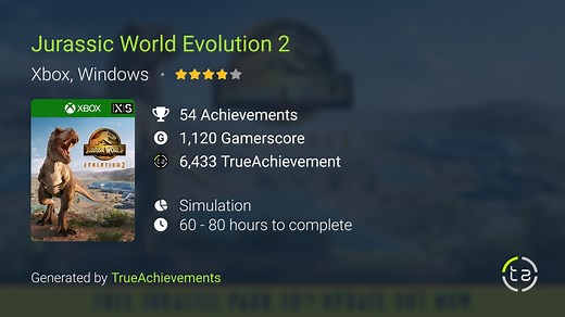 Jurassic World Evolution 2 Achievements